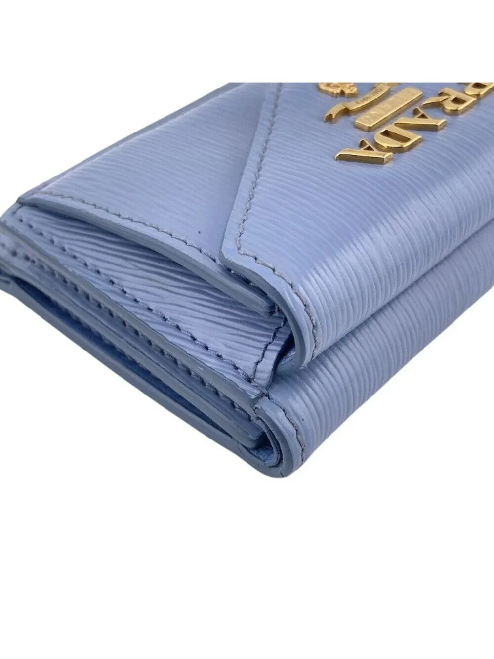Prada Logo Saffiano Tri Foldwallet Wallet